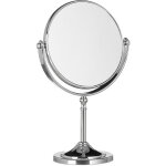 Miroir de maquillage grossissant  poser miroir rond pivotant sur pied double face hxlxp: 28x18x10 cm, ...