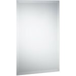 Relaxdays - miroir sans cadre, glace murale 40x60 cm, format portrait et paysage, facettes pour salle ...