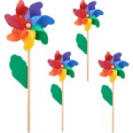Relaxdays - moulin � vent, lot de 4, d�coration, pour enfants et adultes, jardin, balcon et terrasse, ...