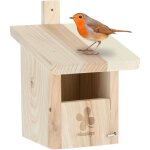 Relaxdays nichoir d'extrieur pour oiseaux semi - cavernicoles, fente d'envol hl 65x96 cm, sapin, jardin, ...