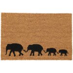 Relaxdays paillasson coco 60x40 cm, tapis avec �l�phants, antid�rapant, r�sistant, int�rieur, ext�rieur, ...