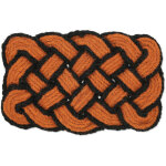 Relaxdays - paillasson coco, motif n?uds marins, tapis de sol, tress  la main, rversible, 75 x 45 ...