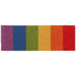 Relaxdays paillasson en fibres de coco, motif arc - en - ciel, antid�rapant, 75x25 cm, int�rieur et ext�rieur, ...