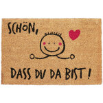 Relaxdays paillasson fibre de coco schn dass du da bist 40x60 cm tapis d?entre extrieur antidrapant ...