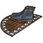 Relaxdays - paillasson rond en fonte, pieds antid�rapants, pour un int�rieur au style campagnard, 4x72x39 ...