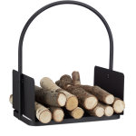 Panier  bches bois de chemine porte - revues porte - journaux acier mtal hxlxp: 47 x 40 x 30 cm, ...