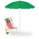 Parasol, diamtre 160 cm, inclinable, hauteur rglable, protection uv, sac de transport, plage & balcon, ...
