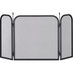 Relaxdays - pare - tincelles pour chemine acier, grille anti tincelles, panneau protection chemine ...