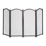 Relaxdays - pare - feu de chemine,  4 panneaux, contre les tincelles, pare - tincelles pole, hxl: ...