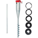 Pied de parasol, porte - parasol, support  vis, douille de sol  visser, adaptateurs 25 - 55 mm, acier ...
