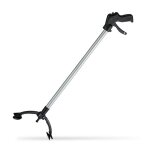 Pince de pr�hension, outil de ramassage, pour personnes �g�es, aluminium, plastique, 88 cm, noir / argent� ...