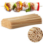 Piques bois, lot de 500 brochettes barbecue, bambou, bricolage, 30 cm de long, 4 mm de large, pratique, ...