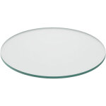 Relaxdays plaque en verre de s�curit� tremp�, pour table et chemin�e, ronde, � 30 cm, 8 mm d'�paisseur, ...