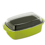 Plat  four avec couvercle, antiadhsif, gratin, lasagnes, fonte d'aluminium, lavable au lave - vaisselle, ...
