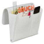 Poche de lit, feutre, � suspendre, 5 compartiments, rangement canap�, organisateur hlp 26x28x5 cm, blanc ...