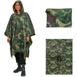 Poncho multifonctionnel 3 en 1, cir avec capuche, contre pluie, randonne, unisexe, camouflage - relaxdays ...