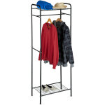 Relaxdays portant à vêtements avec surfaces de rangement, tringle, range - chaussures, hxlxp: 166 x 60, ... Relaxdays portant à vêtements avec surfaces de rangement, tringle, range - chaussures, hxlxp: 166 x 60, ...