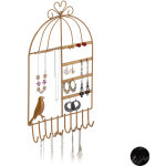 Relaxdays porte - bijoux mural, pour colliers, boucles d?oreilles, format haut, prsentoir, 44, 5 x 25, ...