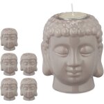 Relaxdays porte - bougie, lot de 6, pour bougie chauffe - plat, tête de bouddha, déco feng shui, salon ... Relaxdays porte - bougie, lot de 6, pour bougie chauffe - plat, tête de bouddha, déco feng shui, salon ...