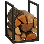Porte - b�ches, m�tal, h x l x p : 40 x 30 x 30 cm, rangement int�rieur, empilage, bois de chauffage, ...