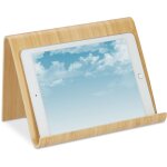 Porte - livre pratique, support pour votre tablette, en bois, design moderne, cuisine et bureau, nature ...