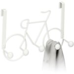 Relaxdays porte - manteau v�lo, 5 crochets, pour vestes, sacs � main, pat�res murales, mdf & acier, blanc ...