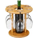 Porte - verre � vin, bambou, pour 6 r�cipients, � de 25 cm, cadeau, bar, serviteur support � bouteille, ...