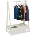 Portemanteau pour chambre d'enfants, portant avec tringle et compartiment, hlp : 99 x 64, 5 x 42, 5 cm, ...