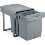 Poubelle encastrable coulissante, 2 bacs, systme de tri pour sous - vier, 2x 20 l, 41, 3 x 34 x 51, ...