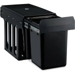 Poubelle encastrable coulissante, 2 bacs, systme de trie pour le sous - vier, 2x8 l, 35, 5 x 25 x 47 ...