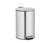 Poubelle à pédale 12l, en acier inoxydable, seau intérieur, rabattage automatique, salle de bain, wc, ... Poubelle à pédale 12l, en acier inoxydable, seau intérieur, rabattage automatique, salle de bain, wc, ...
