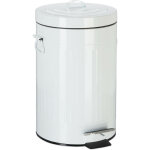 Poubelle à pédale vintage, poubelle à déchets pour la cuisine ou la salle de bain, en métal, blanc, 12 ... Poubelle à pédale vintage, poubelle à déchets pour la cuisine ou la salle de bain, en métal, blanc, 12 ...