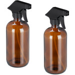 Pulvrisateur en verre, lot de 2, 500 ml, rechargeable, vaporisateur vide, brumisateur, spray, flacon, ...