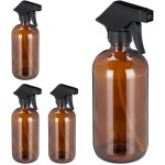 Pulvrisateur en verre, lot de 4, 500 ml, rechargeable, vaporisateur vide, brumisateur, spray, flacon, ...