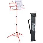 Relaxdays pupitre de musique, pliable, m�tallique, pour les guitaristes, hlp : 140 x 53 x 49 cm, rouge ...