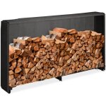 Range - bûches avec protection, pour bûches à partir de 25 cm, support en fer, hxlxp : 110 x 200 x 29 ... Range - bûches avec protection, pour bûches à partir de 25 cm, support en fer, hxlxp : 110 x 200 x 29 ...