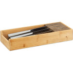 Range - couteaux tiroir bois range - couverts extensible cuisine bambou organiseur hxlxp: 6, 5 x 38 x ...