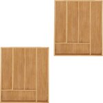 Range - couvert, lot de 2, 5 compartiments, bambou, petit organiseur de tiroir pour ustensiles, hlp 5 ... Range - couvert, lot de 2, 5 compartiments, bambou, petit organiseur de tiroir pour ustensiles, hlp 5 ...