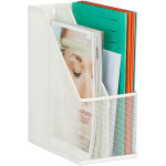 Range - revues en mtal 2 compartiments a4, hxlxp : 31, 5x14, 5x25 cm, porte - magazines stable design ...