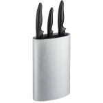 Rangement couteaux, ovale, non garni, avec insert en tiges plastiques, h x l x p 22 x 16, 5 x 6, 5 cm, ...