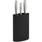 Relaxdays rangement couteaux, ovale, non garni, avec insert en tiges plastiques, h x l x p 22 x 16, 5 ...