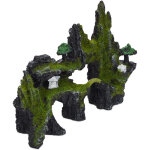 Rocher dco d'aquarium, apparence naturelle, dcoration japonaise, cachette, 17 x 23, 5 cm, noir - vert ...