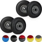 Relaxdays - roue de brouette, lot de 4, caoutchouc, 3. 00 - 4', roue de rechange, pour axe de 25 mm, ... Relaxdays - roue de brouette, lot de 4, caoutchouc, 3. 00 - 4', roue de rechange, pour axe de 25 mm, ...