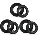 Relaxdays - roue de diable avec chambre  air, lot de 3 pneus rechange 3. 50 - 8, charge max. 154 kg, ...