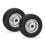 Relaxdays roue increvable pour trottinette (par ex. lectrique), lot de 2, jante acier rouge, supporte ...
