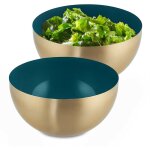 Saladier en acier inoxydable, lot de 2, 2 litres, mlangeur, pour cuisiner et servir, 10, 5x20 cm, cuisine, ...