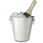 Relaxdays seau � champagne argent� avec poign�es seau � bouteilles de vin inox bar mariage diam�tre 21, ...