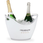Relaxdays seau  glaon, champagne premium, volume 6 litres, rafrachir des boissons, hlp 25, 5 x 34, ...
