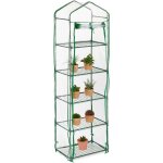 Serre de balcon, 5 �tag�res, fer, b�che en pvc, h x l x p : 193 x 58 x 36 cm, transparent et vert - relaxdays ...