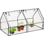 Relaxdays - serre de jardin 2 portes, b�che en pvc, pour vos plantations pr�coces, hxlxp : 92 x 180 x ...